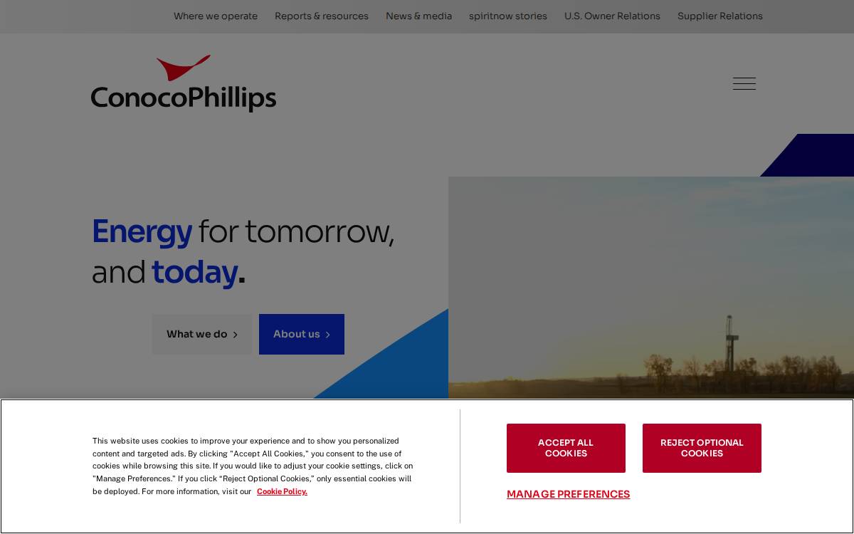 Conocophillips website preview