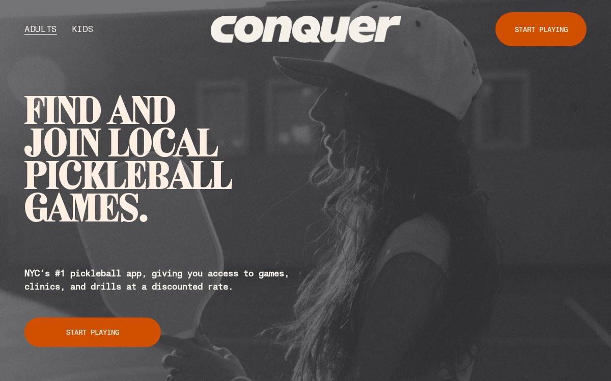 Conquer website preview