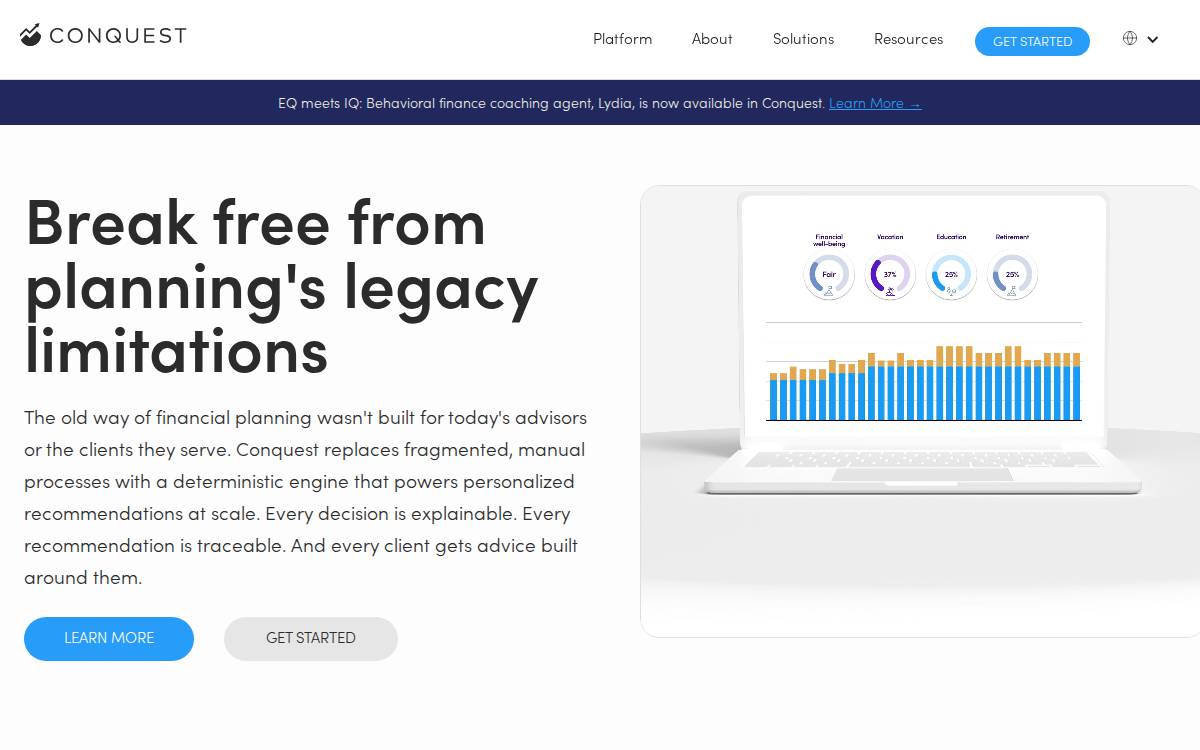 Conquest Planning website preview