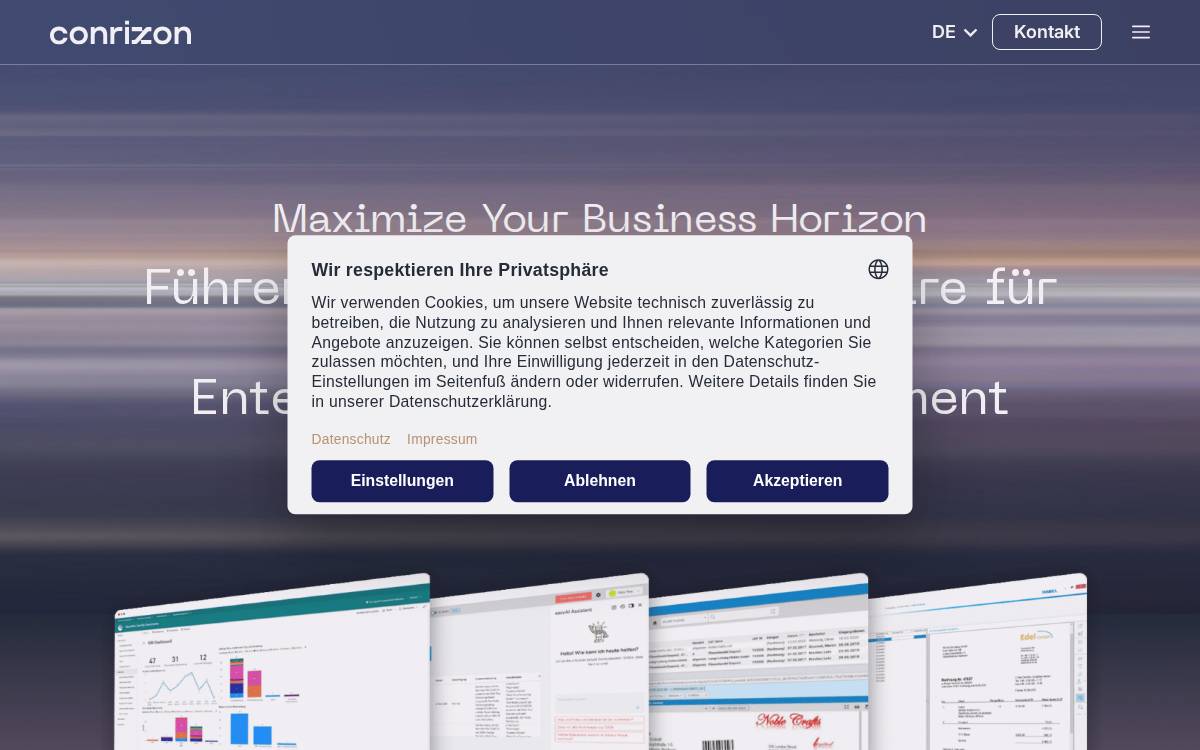 conrizon website preview