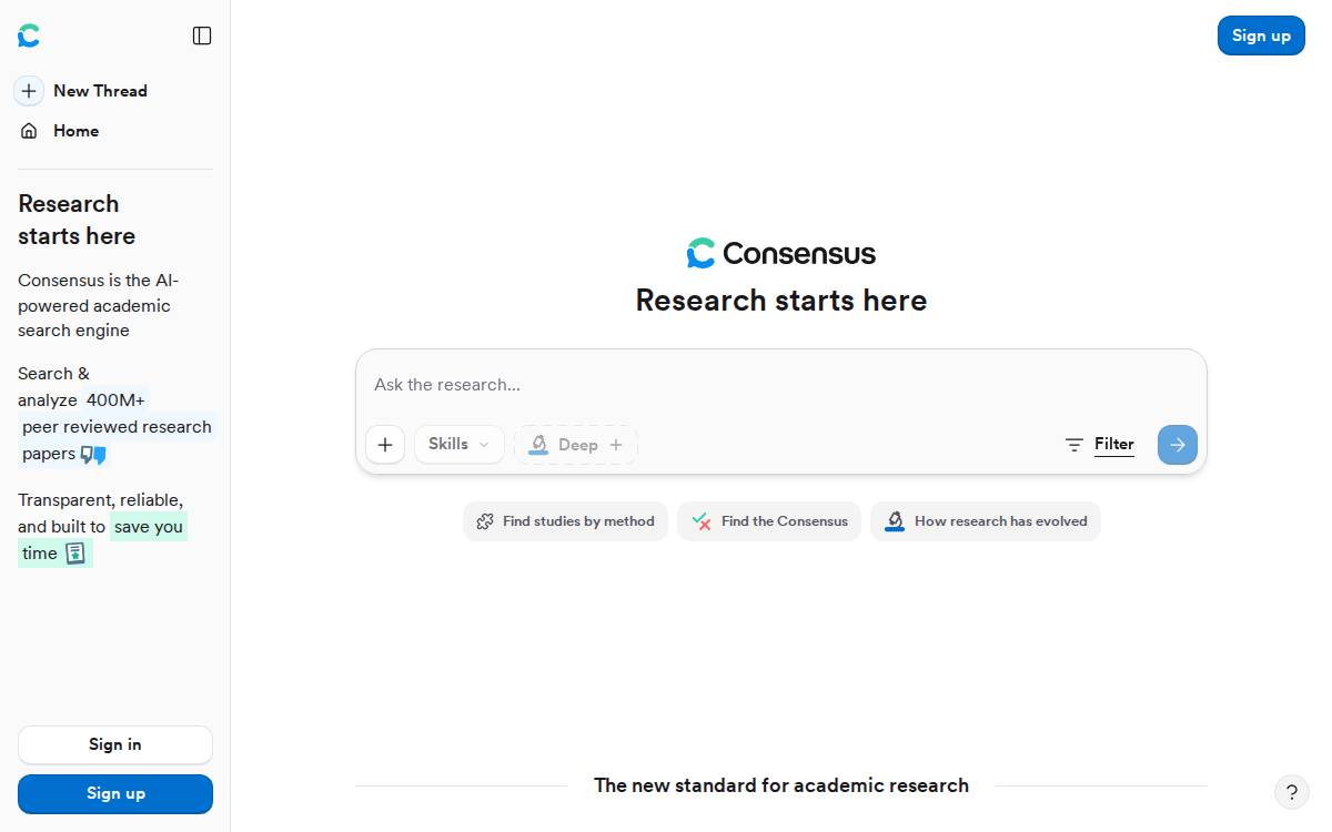 Consensus website preview