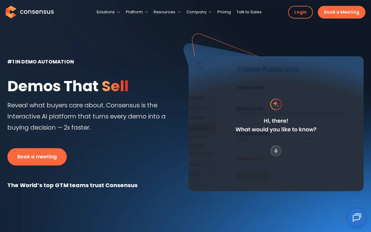 Consensus website preview