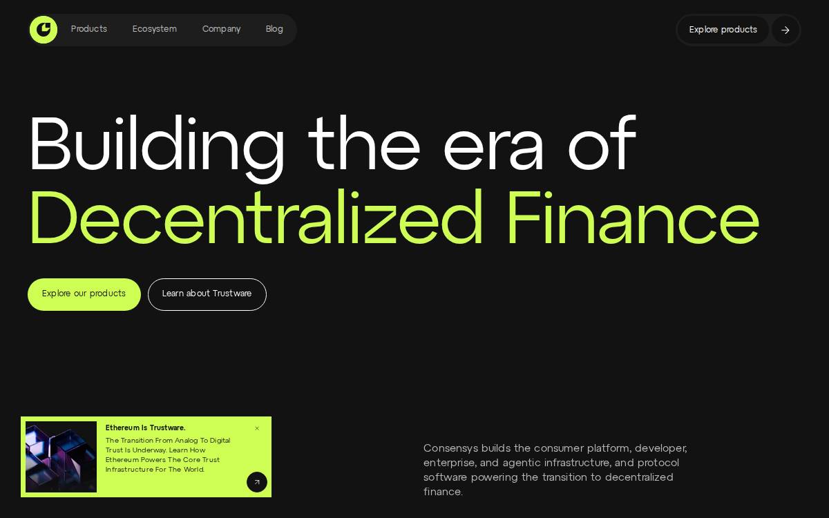 Consensys website preview