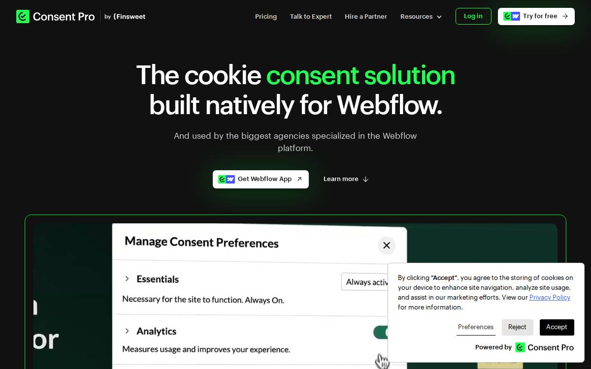 Consentpro website preview