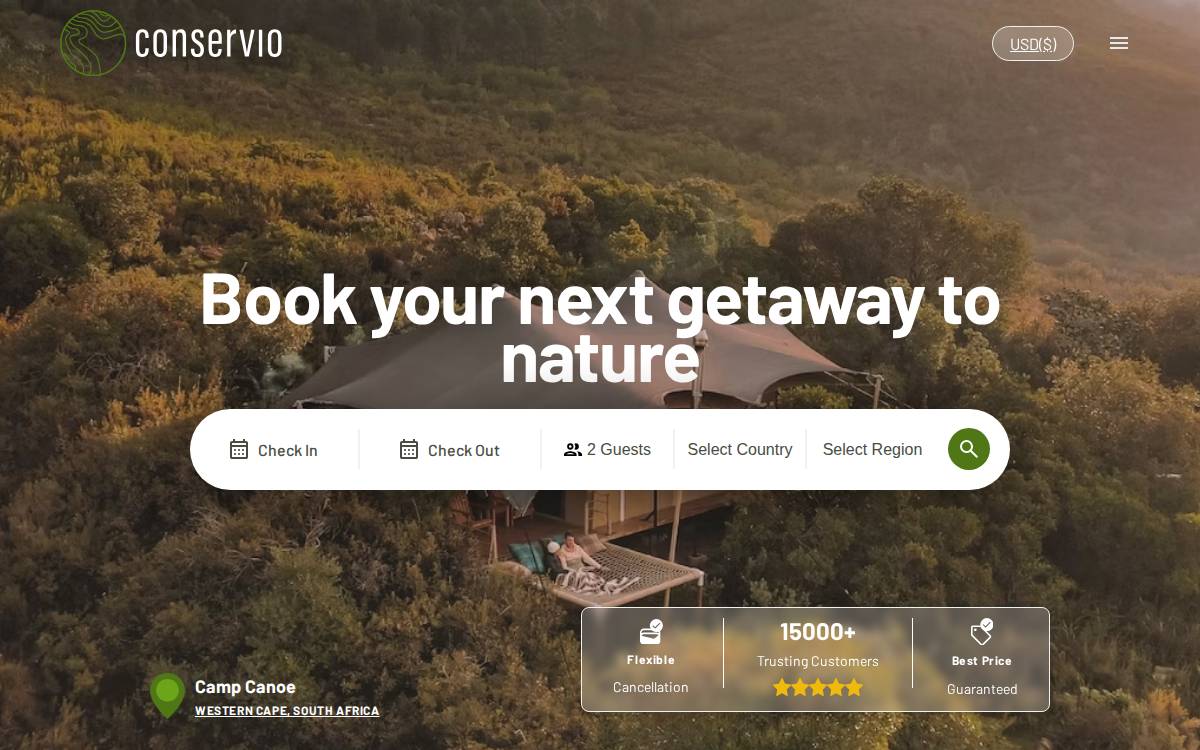 Conservio website preview
