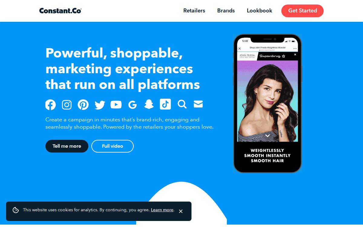 Constant Commerce website preview