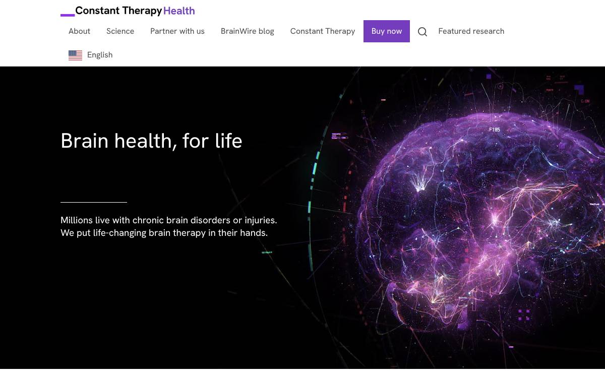 Constant Therapy website preview
