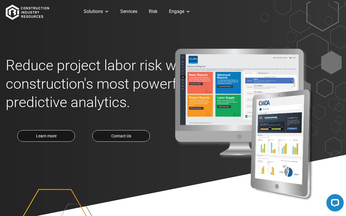 Construction Industry Resources website preview