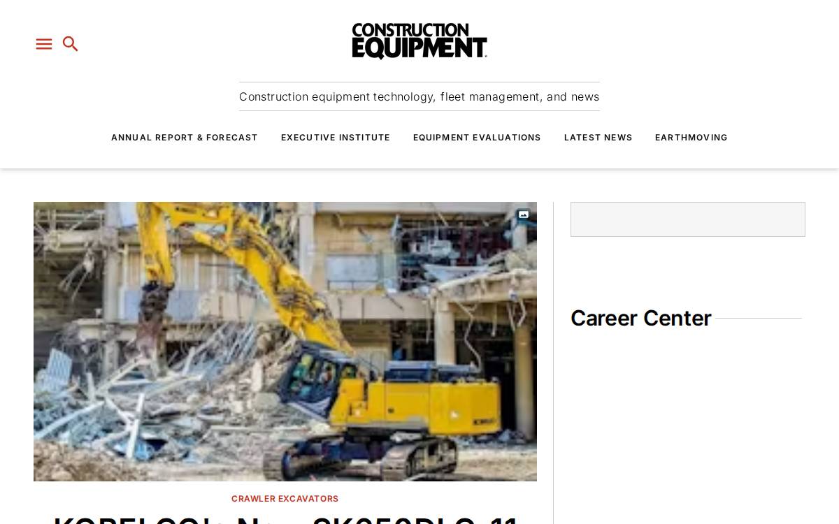 Construction news website preview