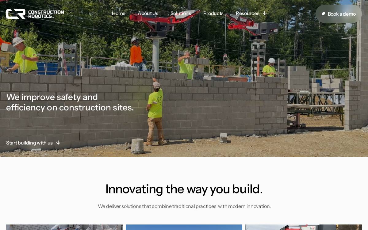 Construction Robotics website preview