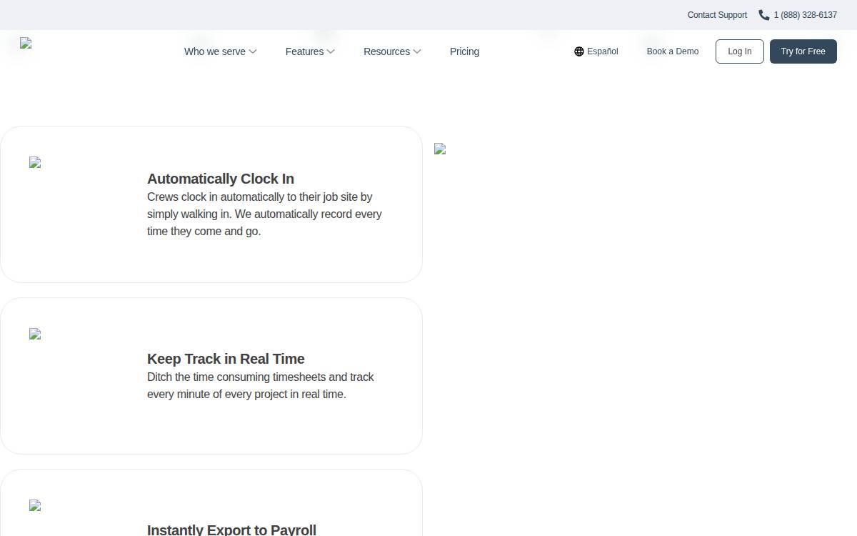 ConstructionClock website preview