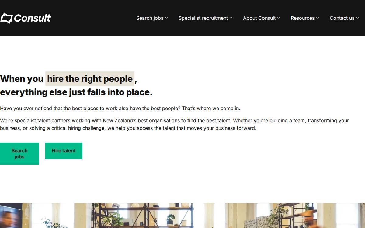 Consult Recruitment website preview