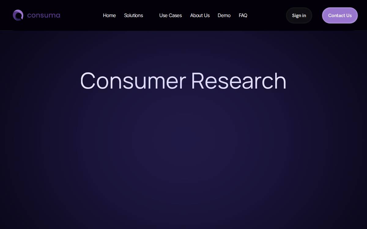 Consuma website preview