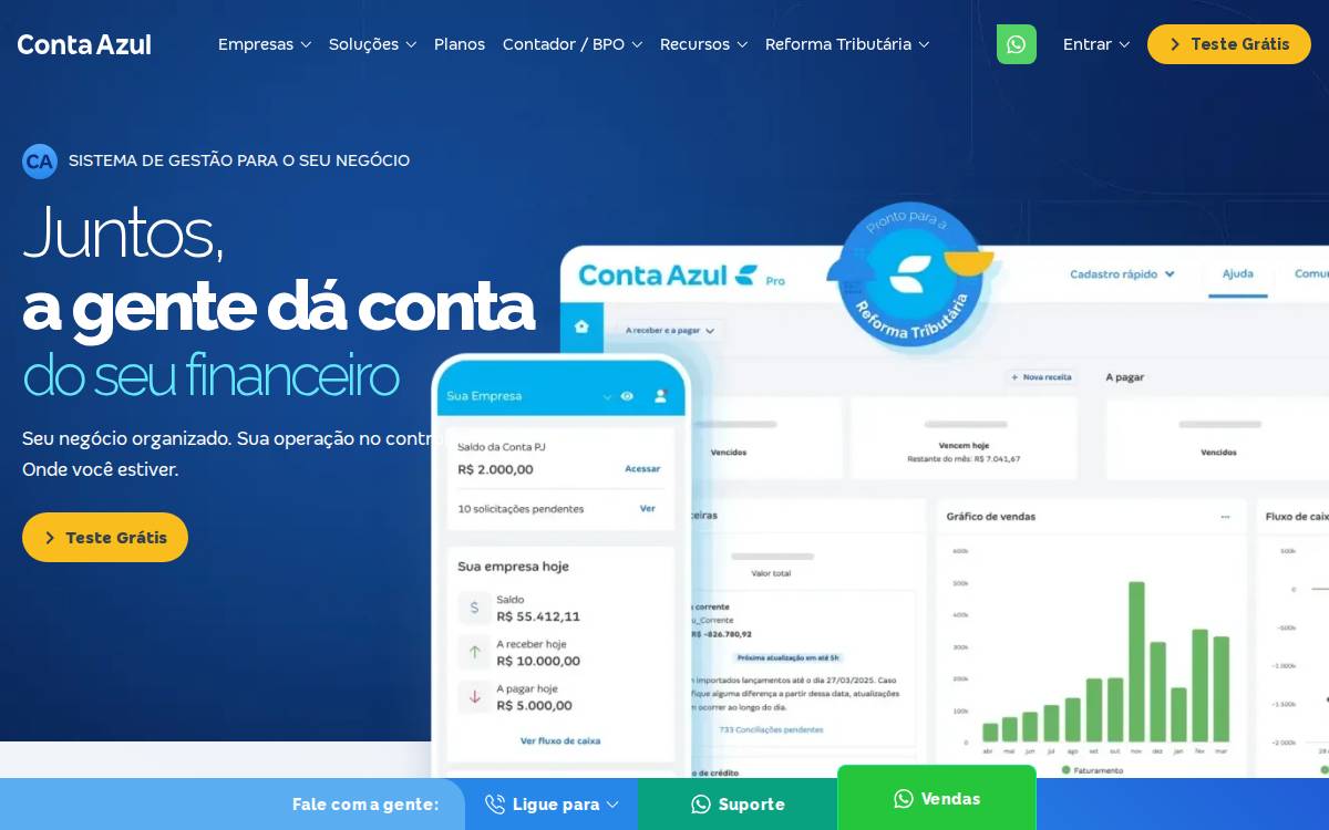 Contaazul website preview