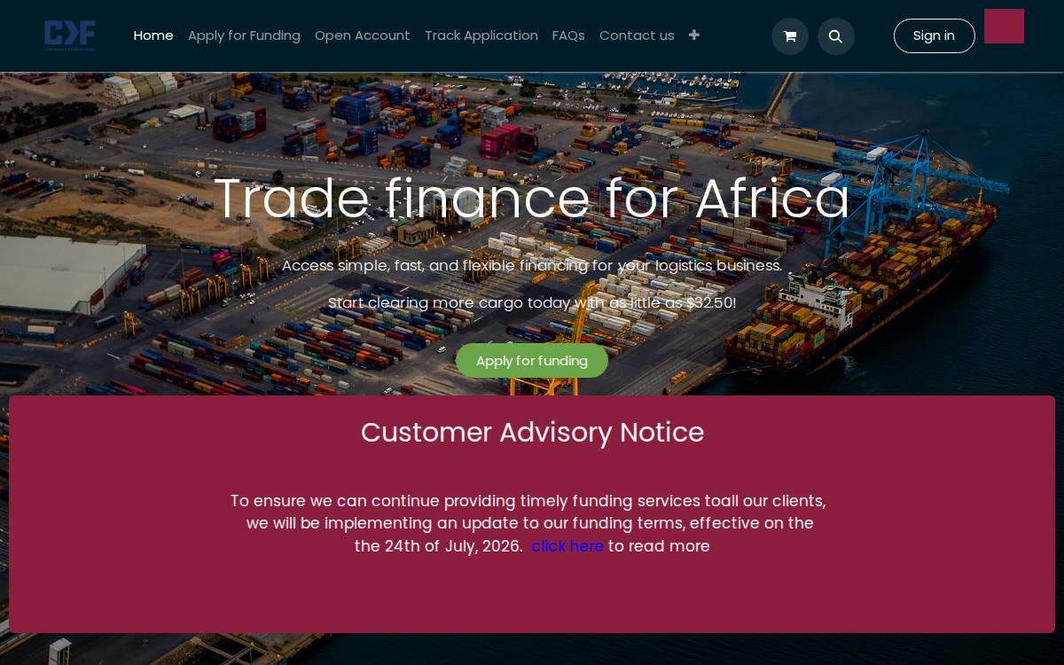 Container Deposit Fund website preview