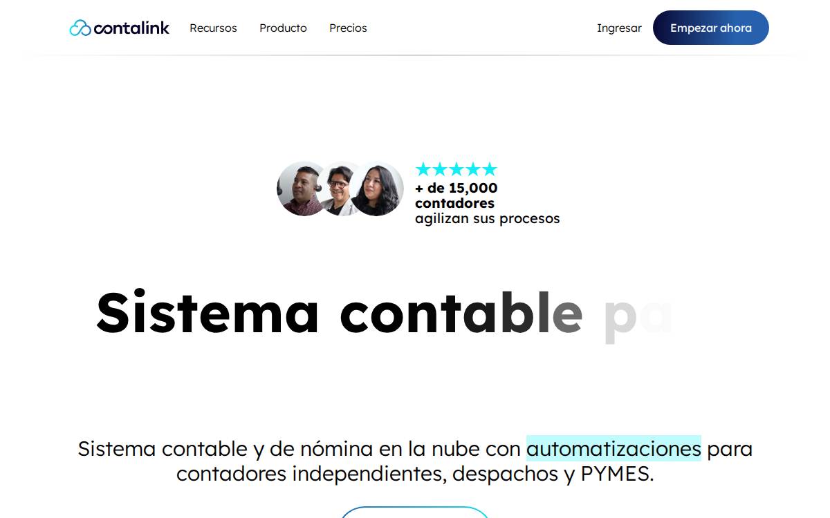 Contalink website preview