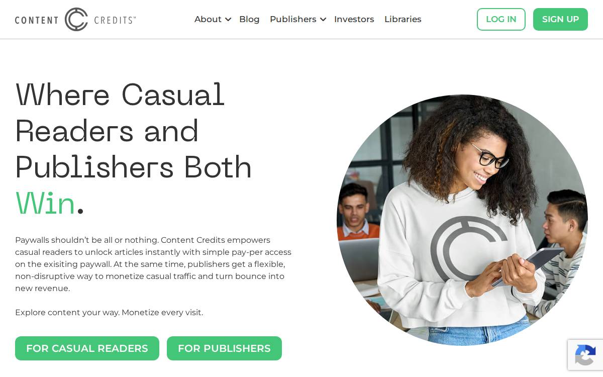 Contentcredits website preview