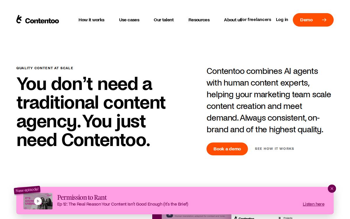 Contentoo website preview