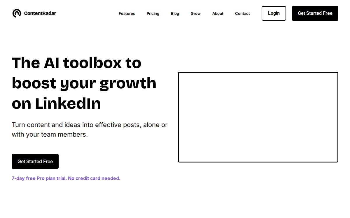 Contentradar website preview