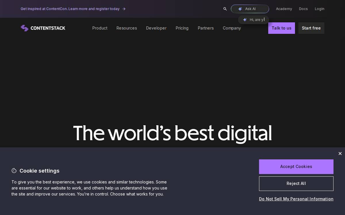 Contentstack website preview