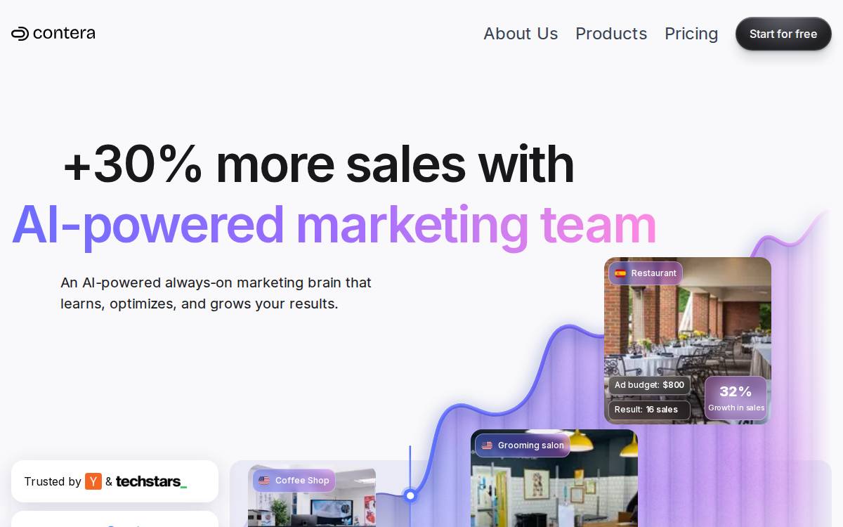 Contera.ai website preview