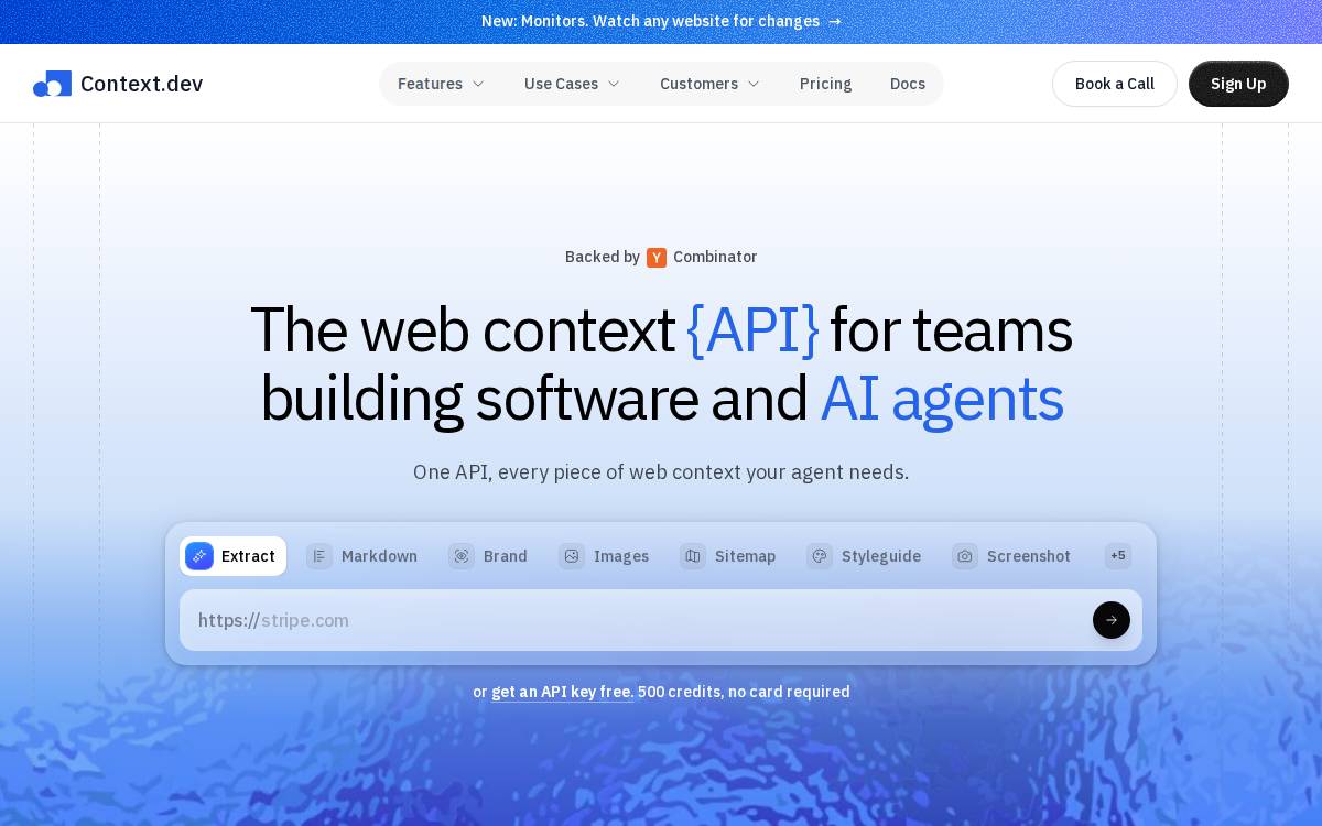 Context.dev website preview
