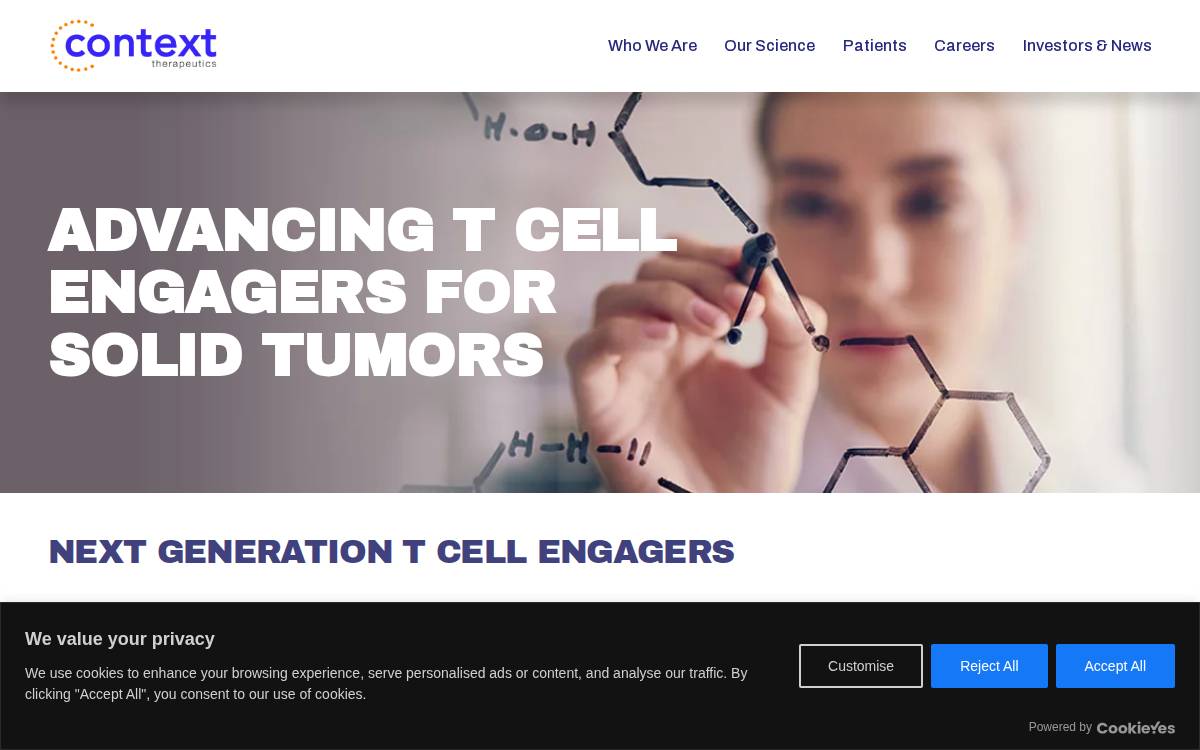 Context Therapeutics website preview