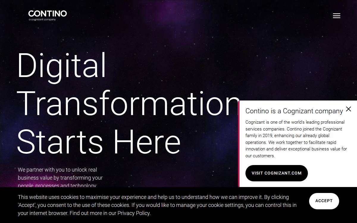 Contino website preview