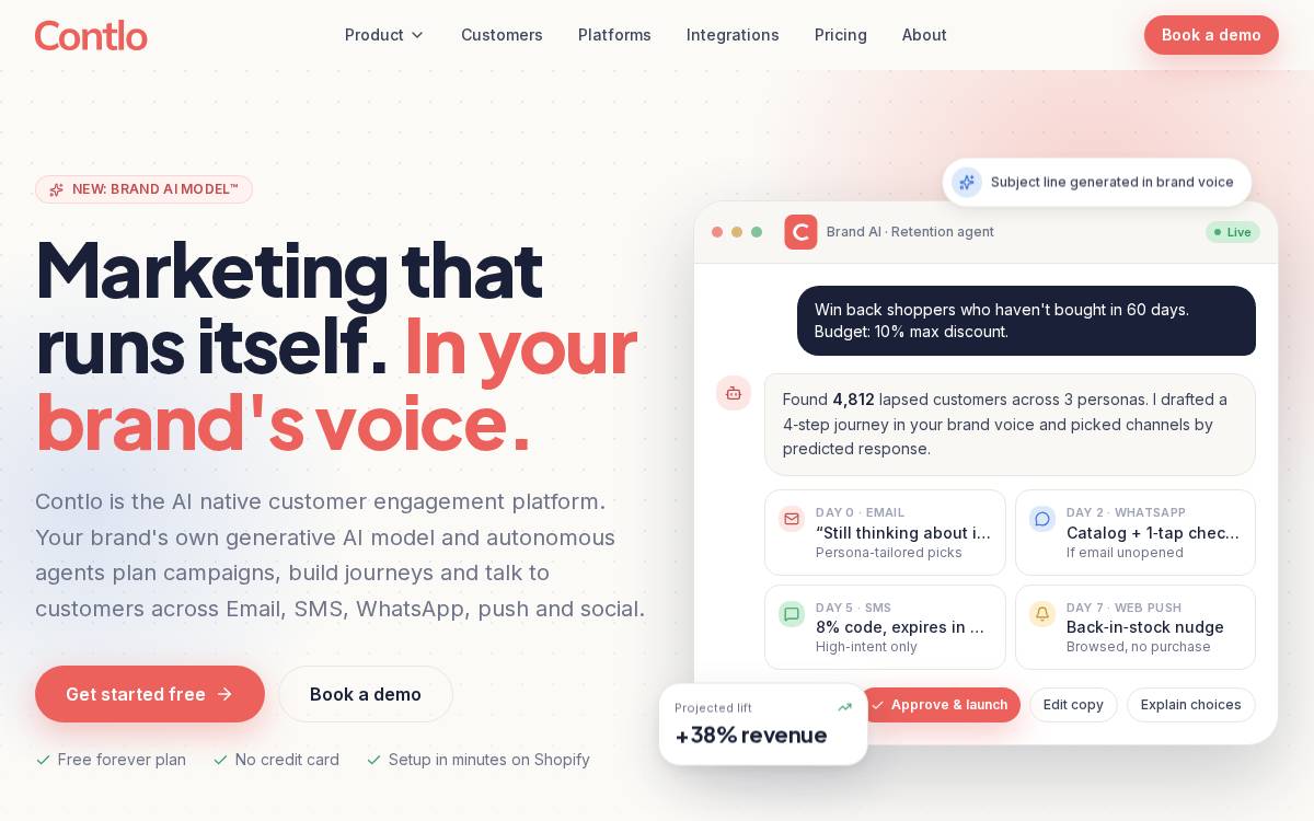 Contlo website preview