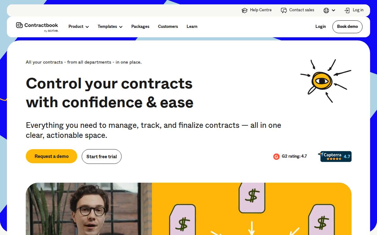 Contractbook website preview