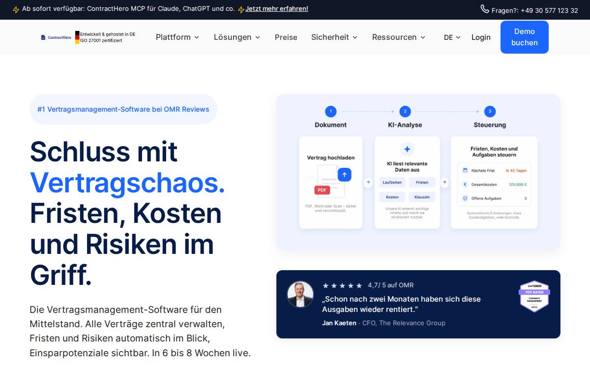 Contract Hero website preview