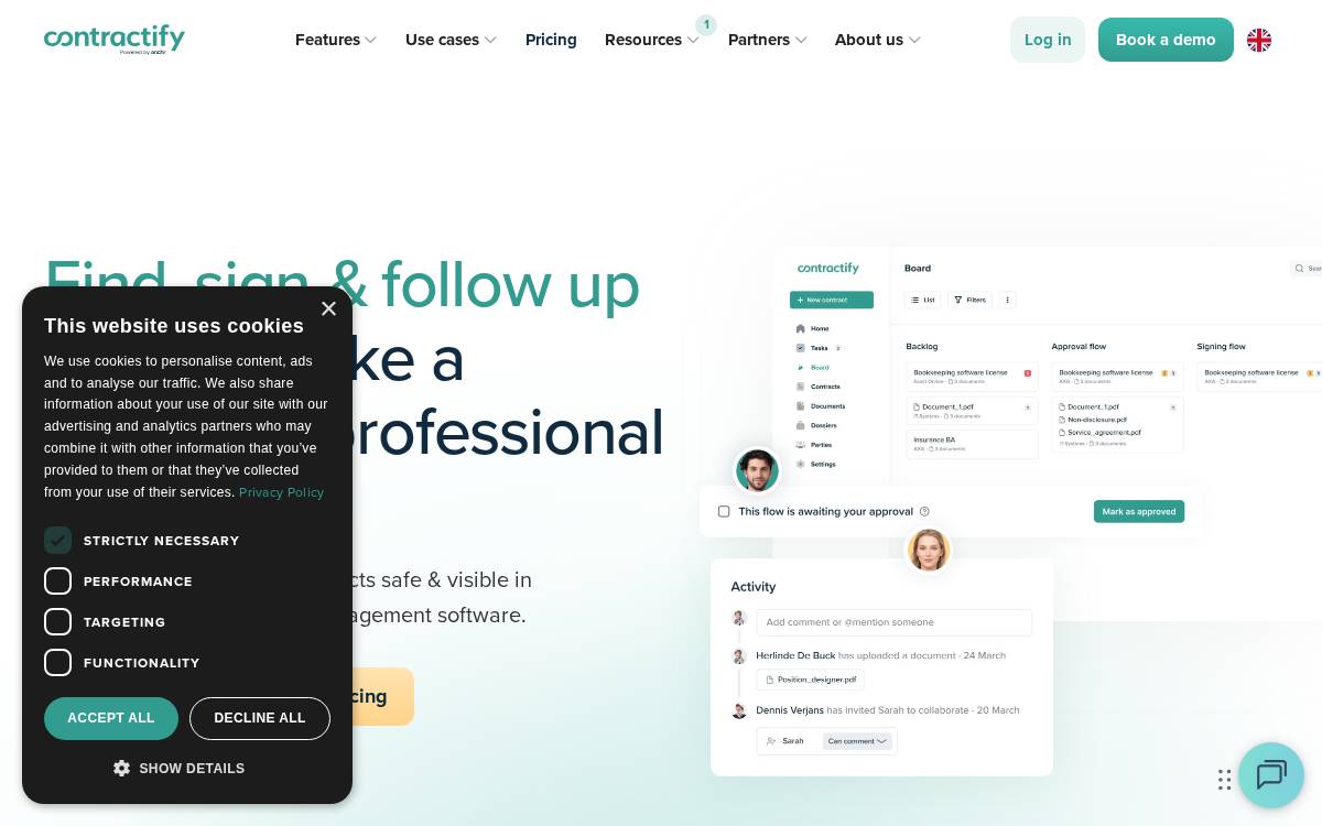 Contractify website preview