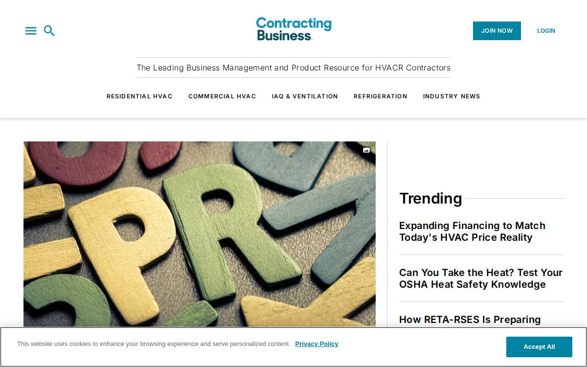 Contractingbusiness website preview