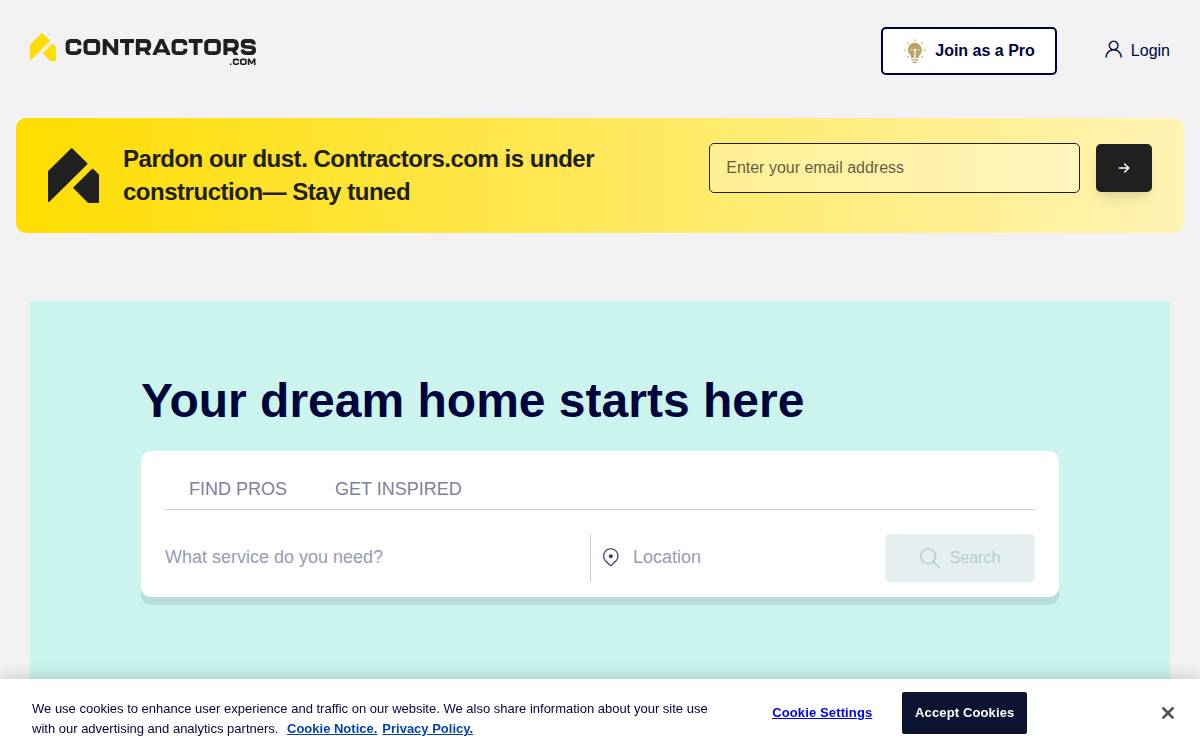 Contractors website preview