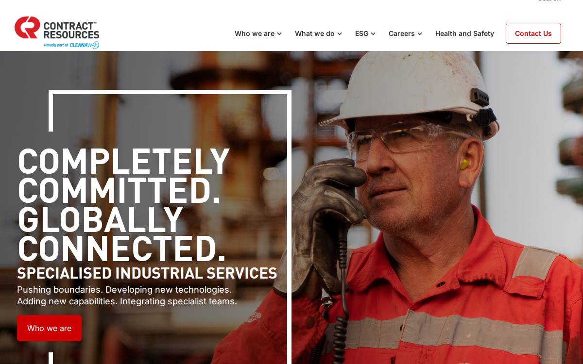 Contractresources website preview