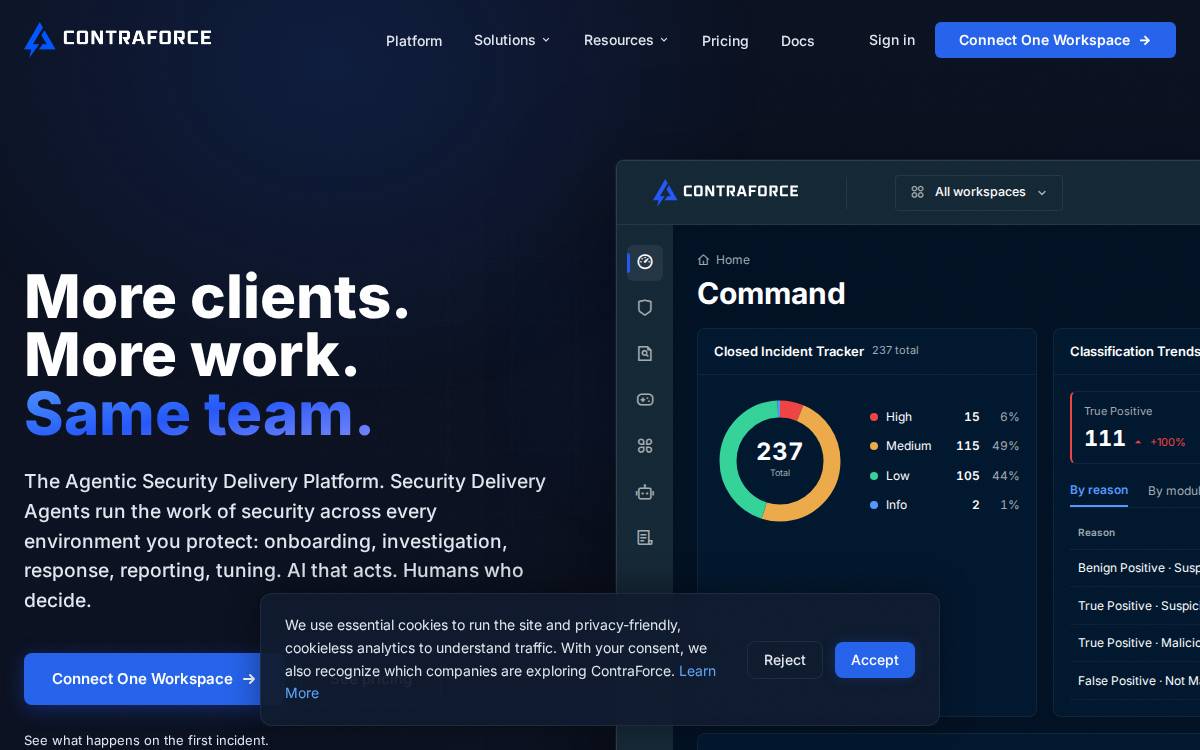 ContraForce website preview