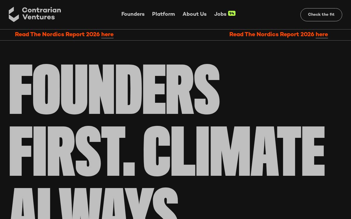 Contrarian Ventures website preview