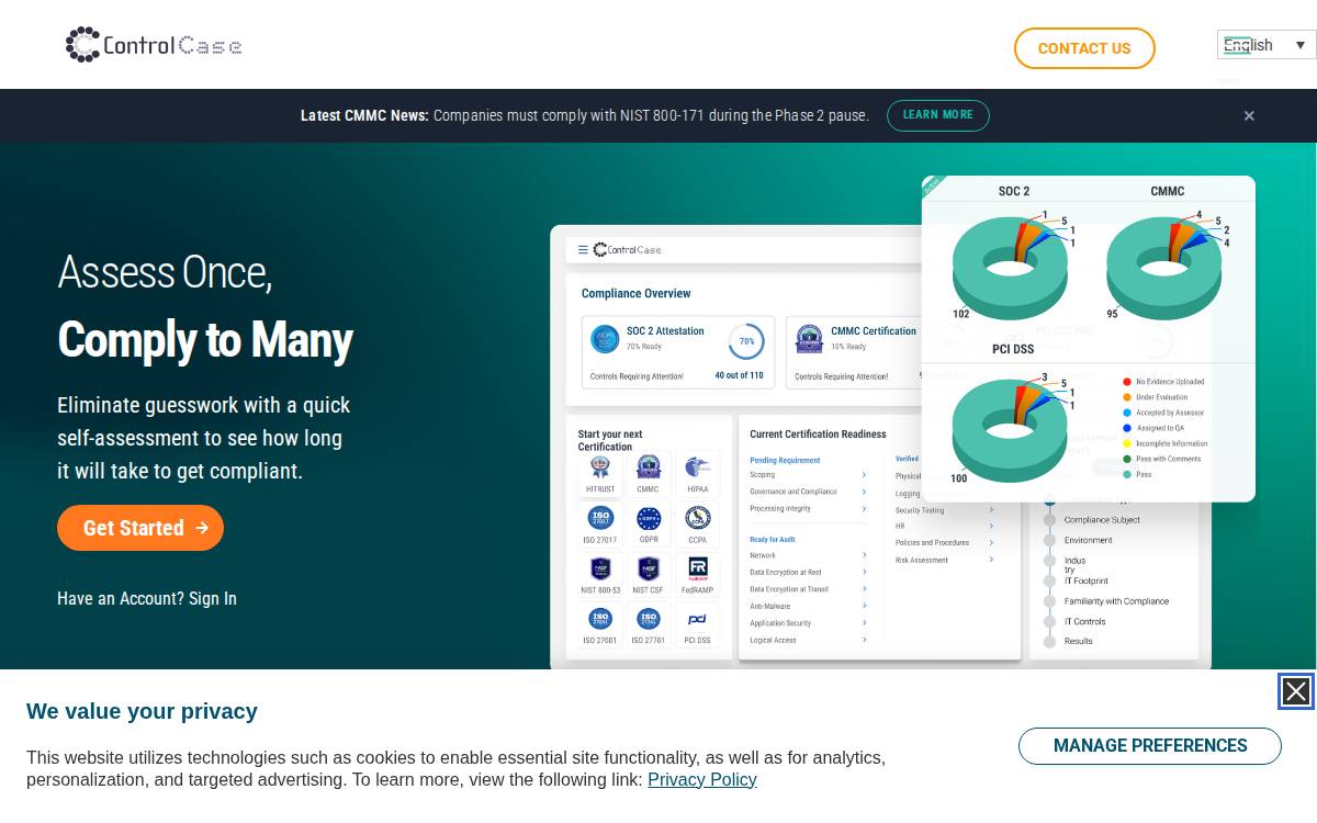 Control Case website preview