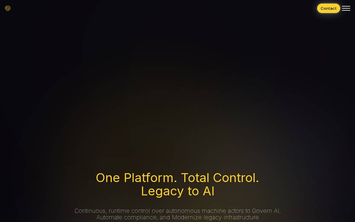 Control Core website preview
