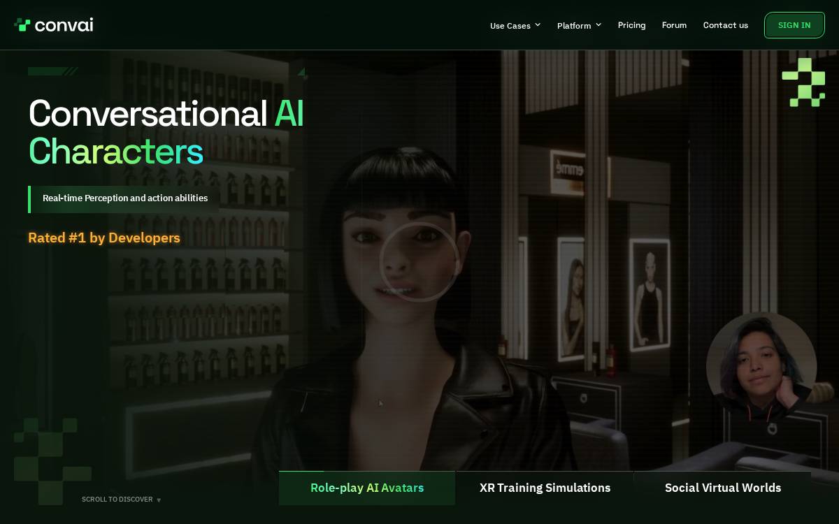 Convai website preview