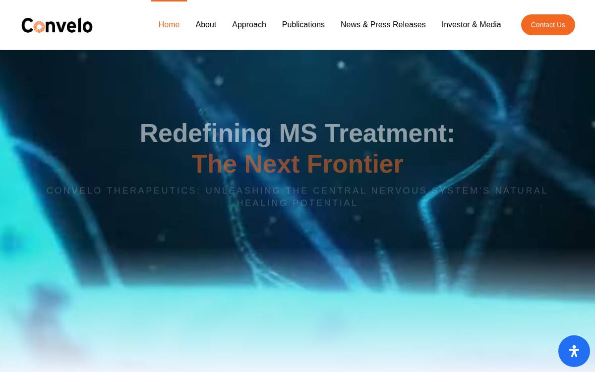 Convelo Therapeutics website preview