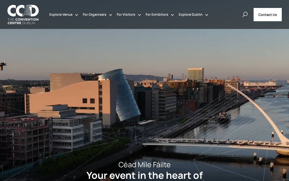 Convention Centre Dublin website preview