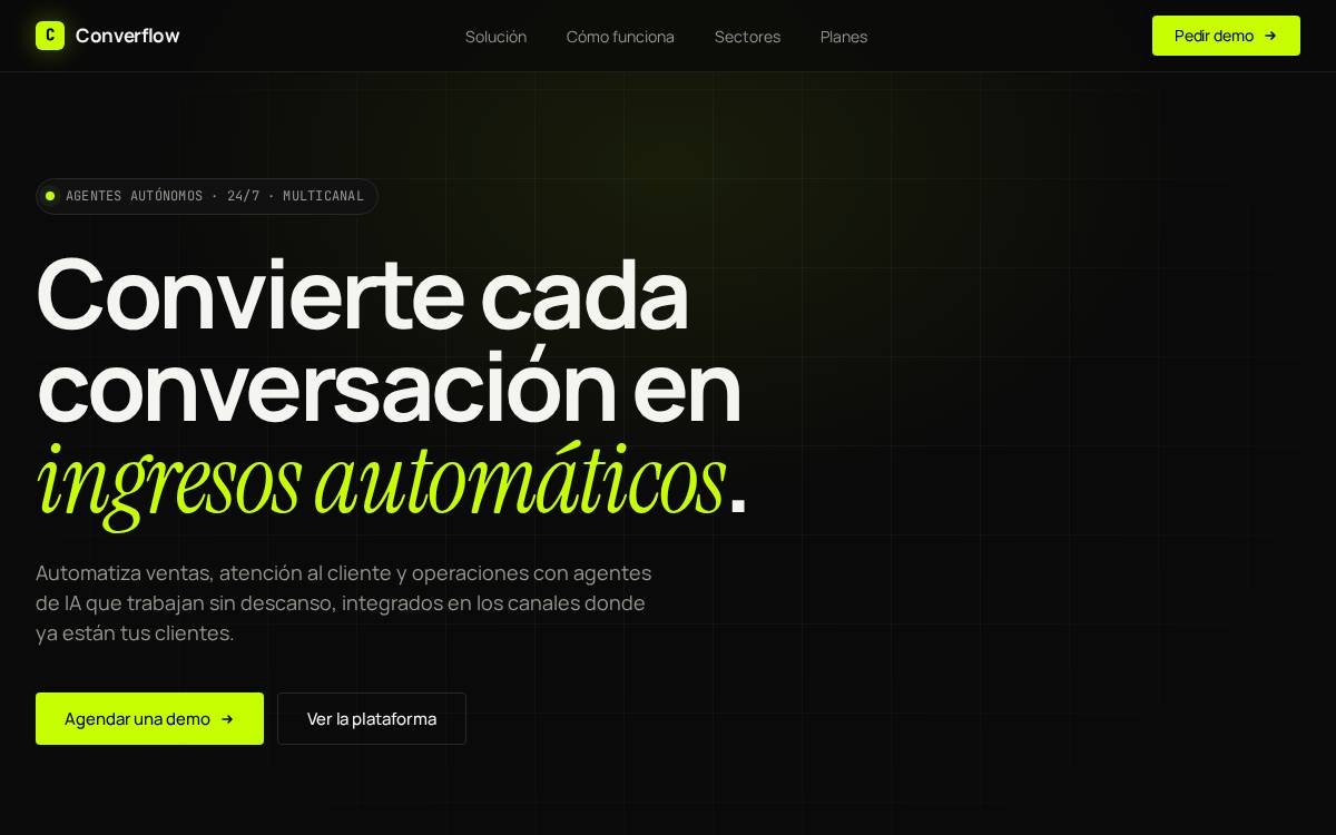 Converflow website preview