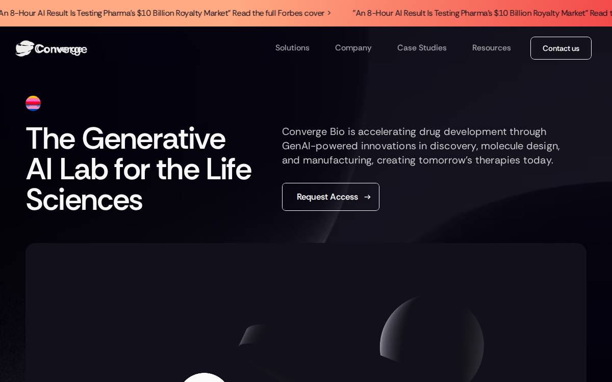 Converge Bio website preview