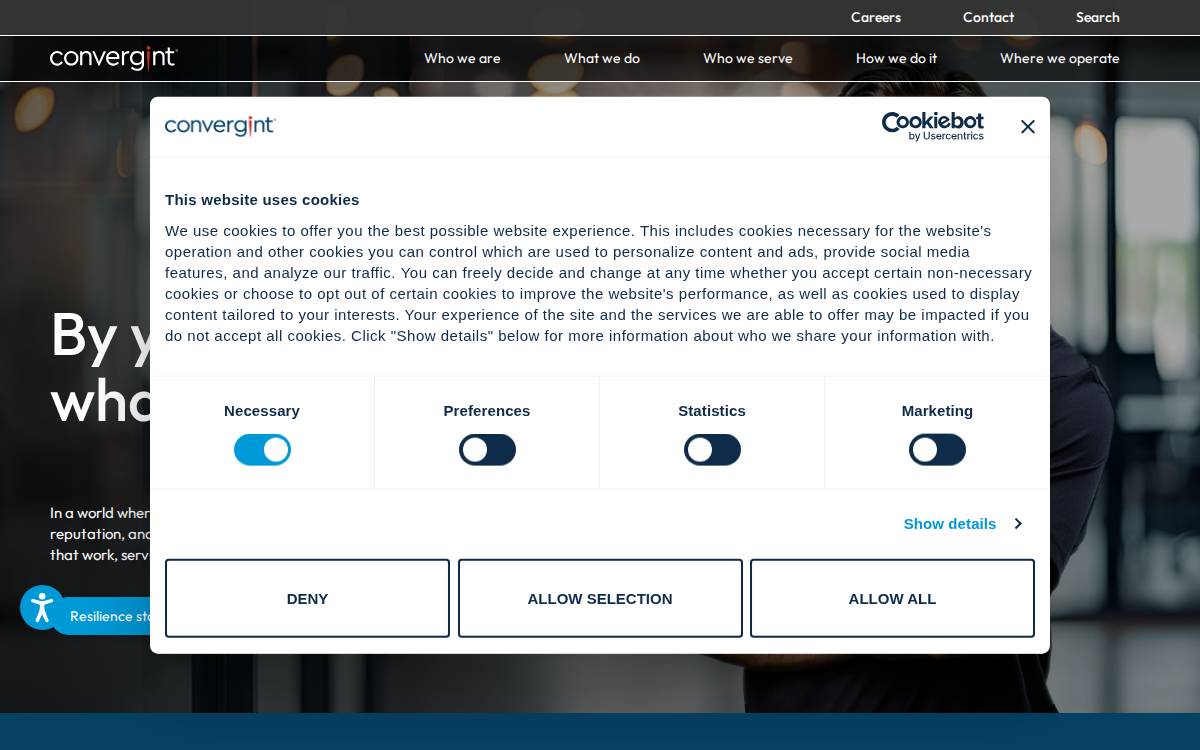 Convergint website preview