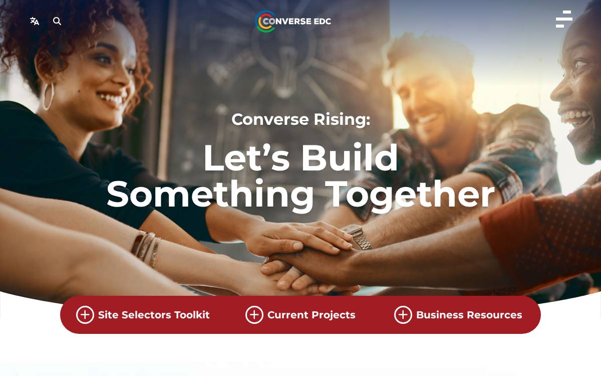 Converse Economic Development Corporation website preview