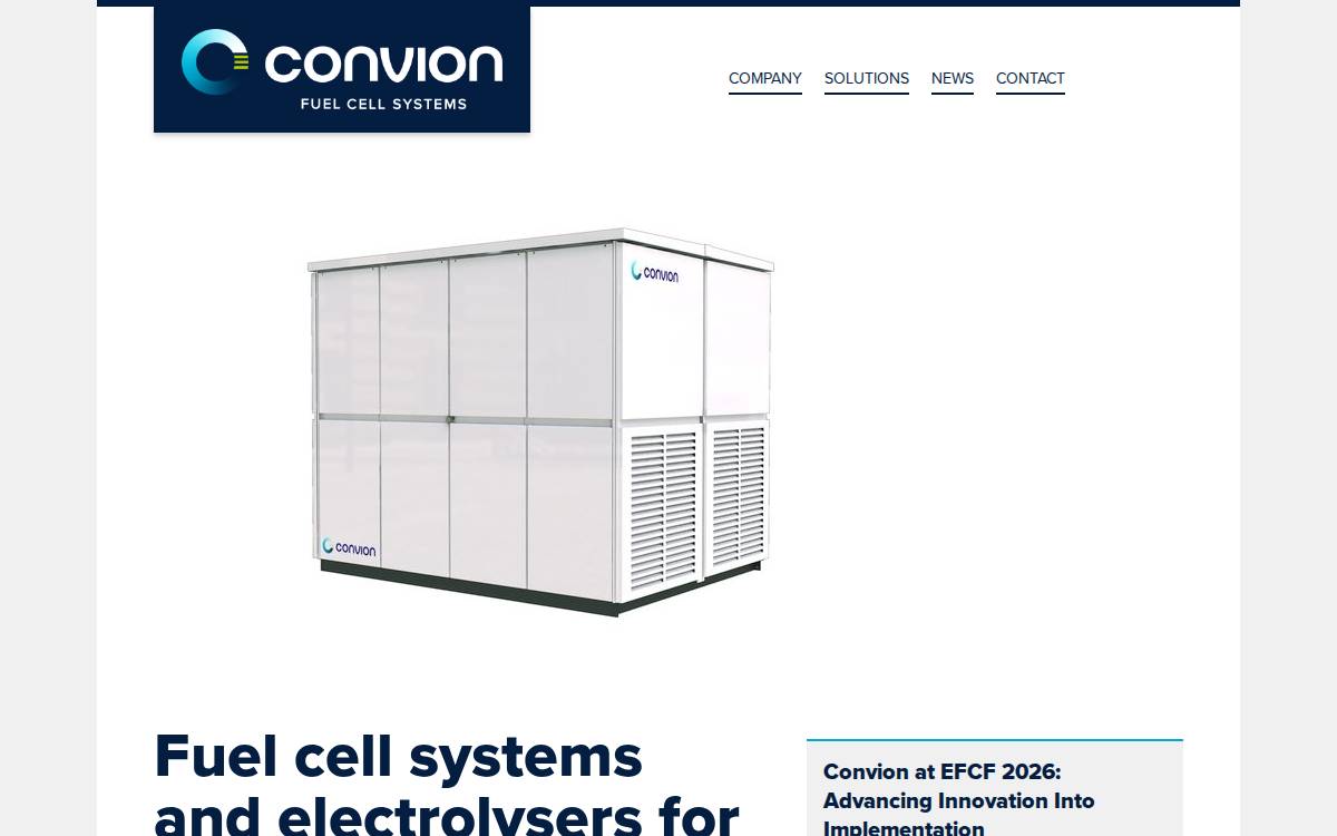 Convion website preview