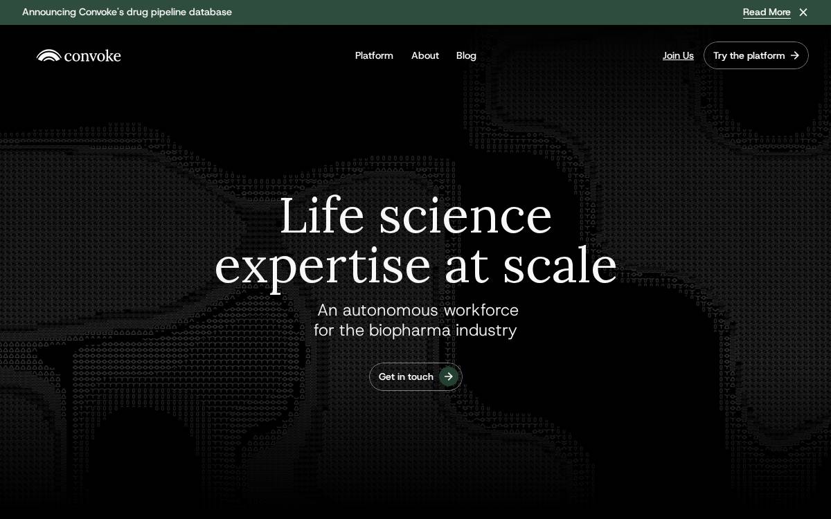 Convoke website preview