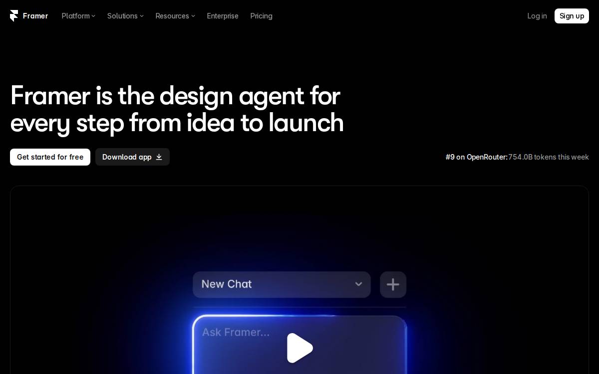 Framer website preview