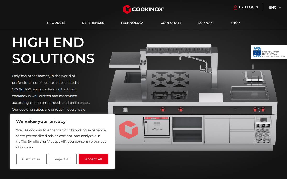 Cookinox website preview